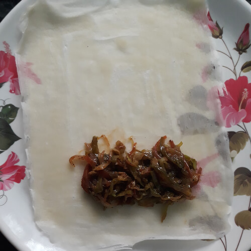 Add Stuffing - Spring Roll Recipe