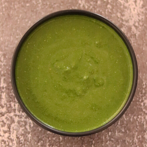 Green chutney for chaat recipes ready to serve