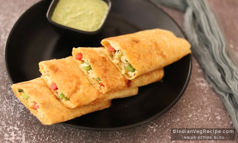 How To Make Moong Dal Cheela Recipe With Stuffed Paneer - Indian Veg Recipe